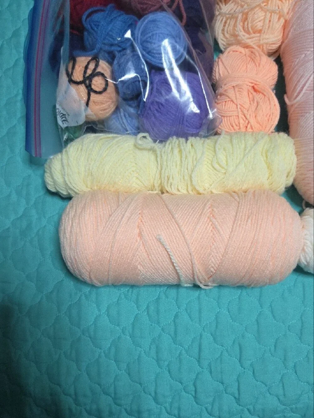 4 1/2 Pounds of Full & Used Multi-Color Yarn Assortment with Rainbow and Pastels